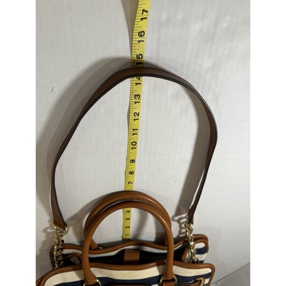 Michael Kors Hamilton Striped Canvas Large Tote Satchel 35S3GHMT3R - Picture 13 of 16